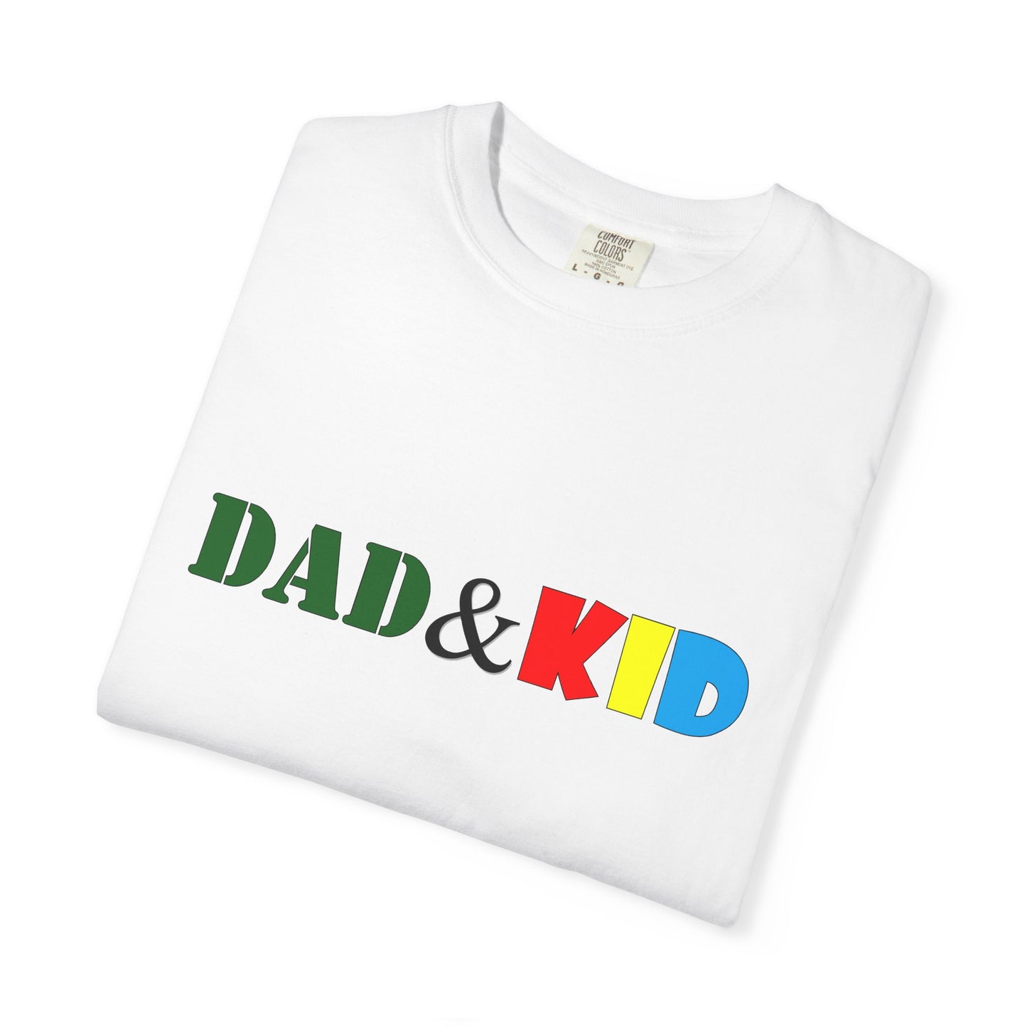 Colorful Dad and Kid Matching T-Shirt