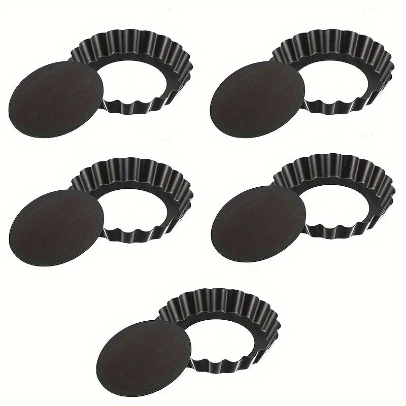 Mini Tart Pans Small Cake Mold,With Removable Bottom,Nonstick Cake Pan,Round Quiche Pie Pan Set, Cupcake Muffin Mold Baking Tool