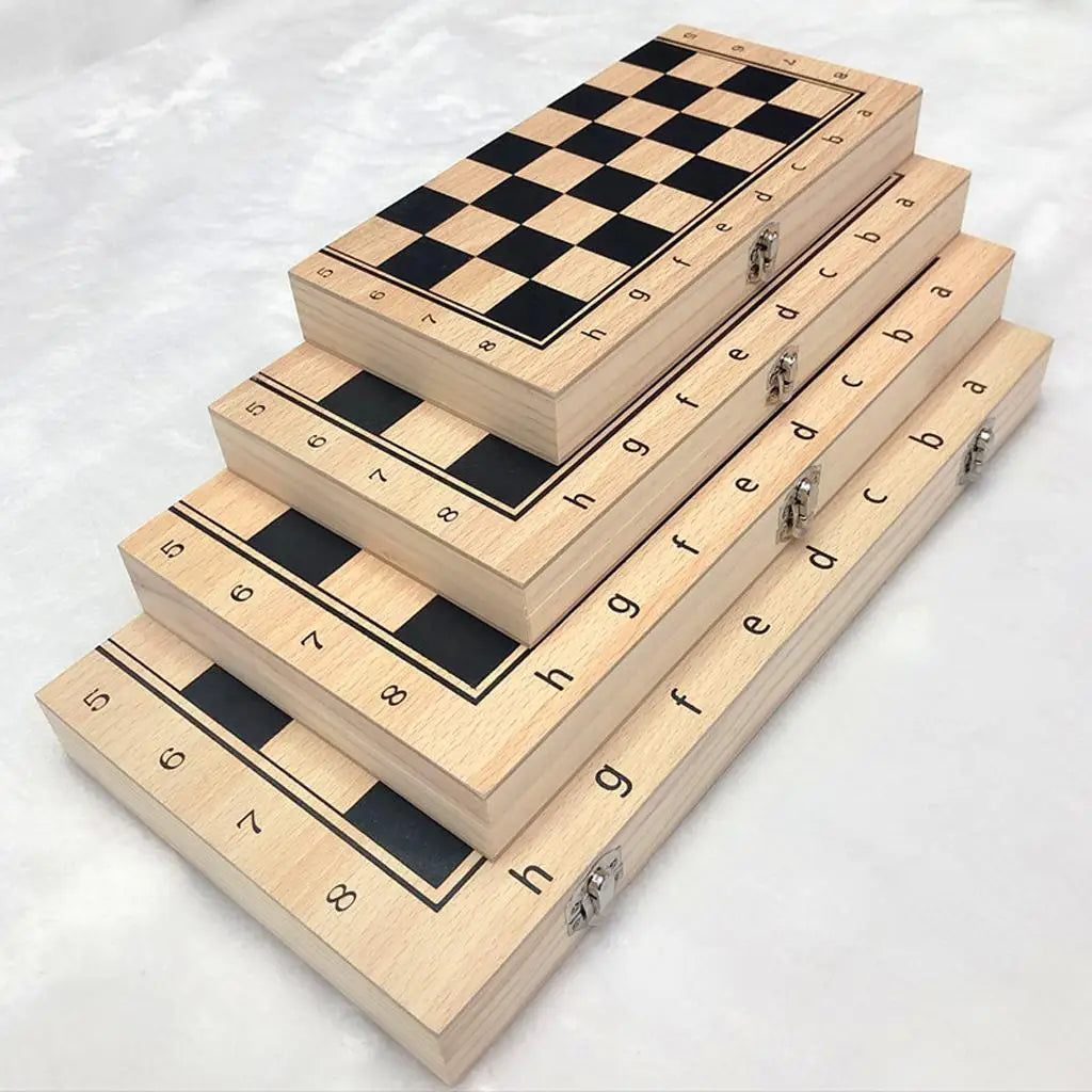 Folding Wooden Chess, Checkers, Backgammon cm / / 34cm / 39cm for choose
