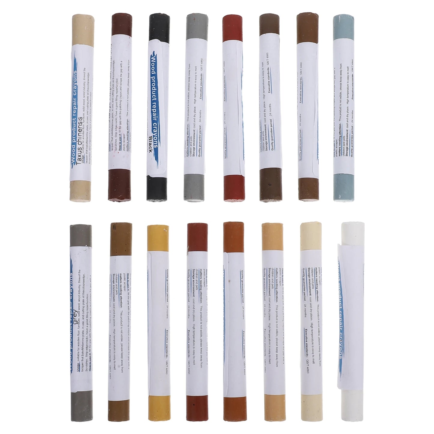 16pcs Wood Filler Sticks Furniture Repair Crayons Touch Up Markers Scratch Wax Stick Fillers Cabinet Solid Restoration Repair