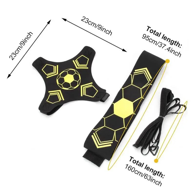 Soccer Belt Trainer Hands Free Kick Throw Sole Practice Equipment Football Dribble-up Exercise For Youth Adults Beginners
