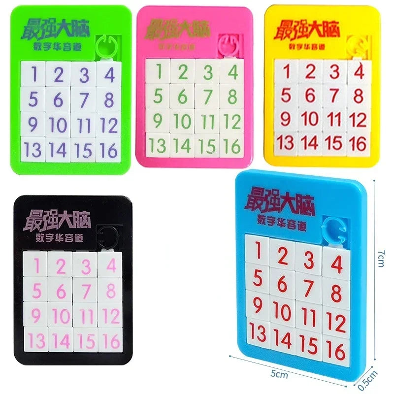 1-16 Number Learning Slide Puzzles Cartoon Education Letter Animal Children's Jigsaw Puzzle Games Brain Exercise Mini Toys