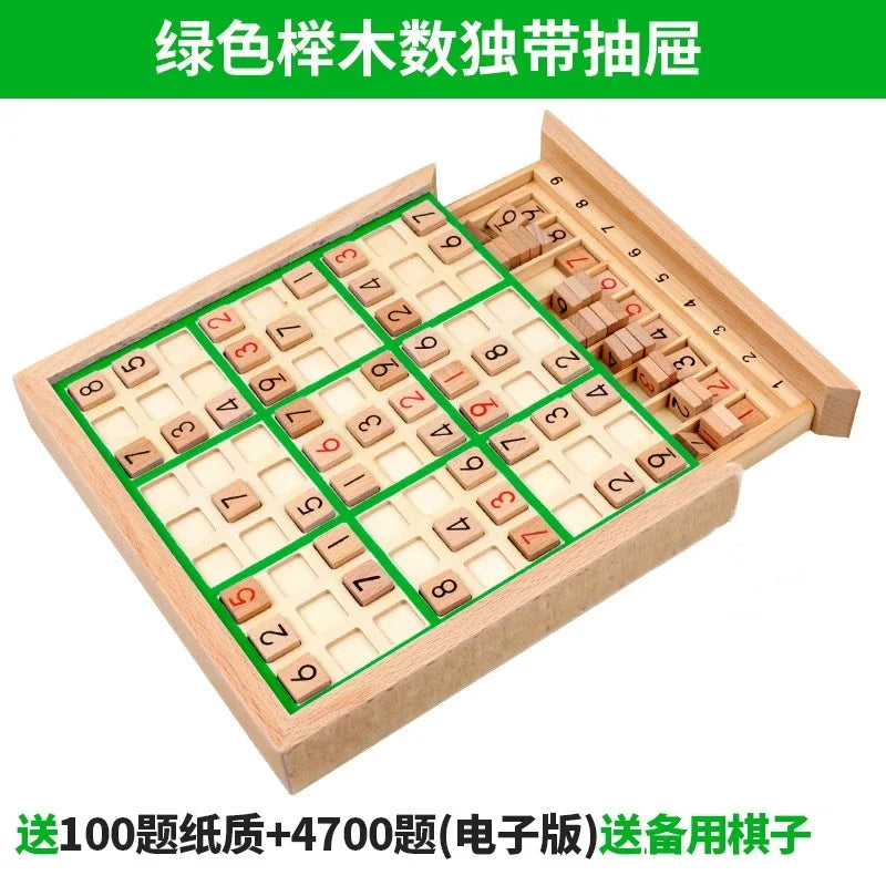 New Wooden Children Sudoku Chess Beech International Checkers Folding Games Table Toy Gifts Learning & Education Puzzles Toys