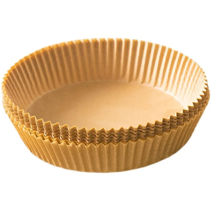 50PCS/set of Special Food-grade Oil-absorbing Paper Pad for Air Fryer Baking Round Paper Tray