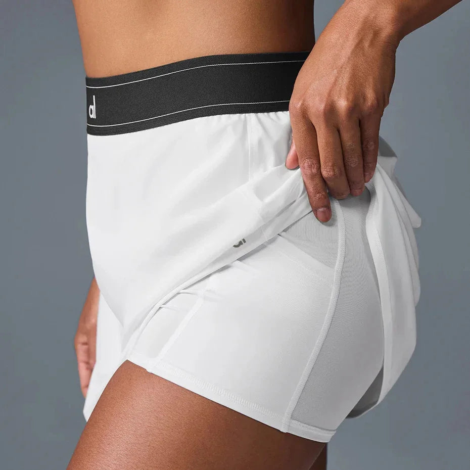 A* Yoga High-end Moisture Wicking Water-cooled Tennis Skirt Women's Quick-drying Breathable Double-layer Sports Pants Skirt