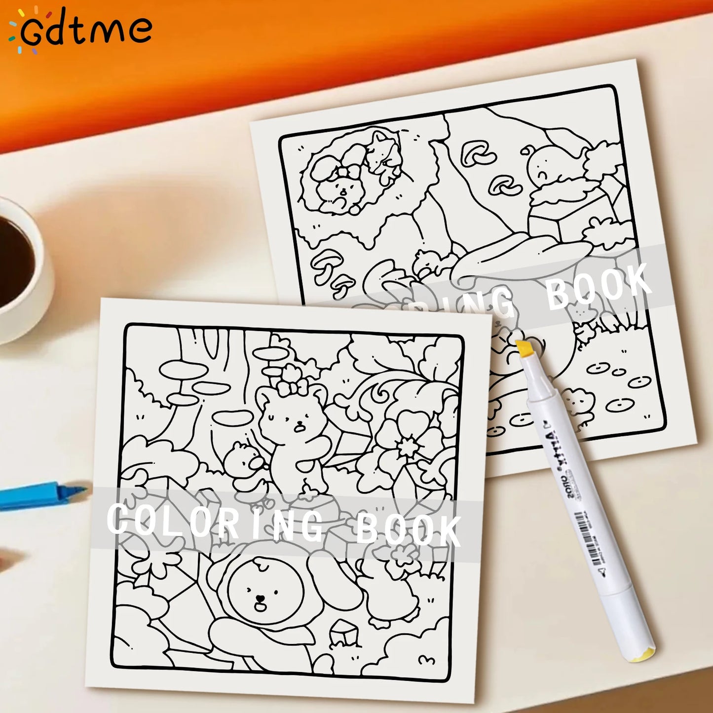 FUZZY MAGIC Coloring Book For Teenagers, Featuring Cute Animals and easy-to-use Coloring Picture Books