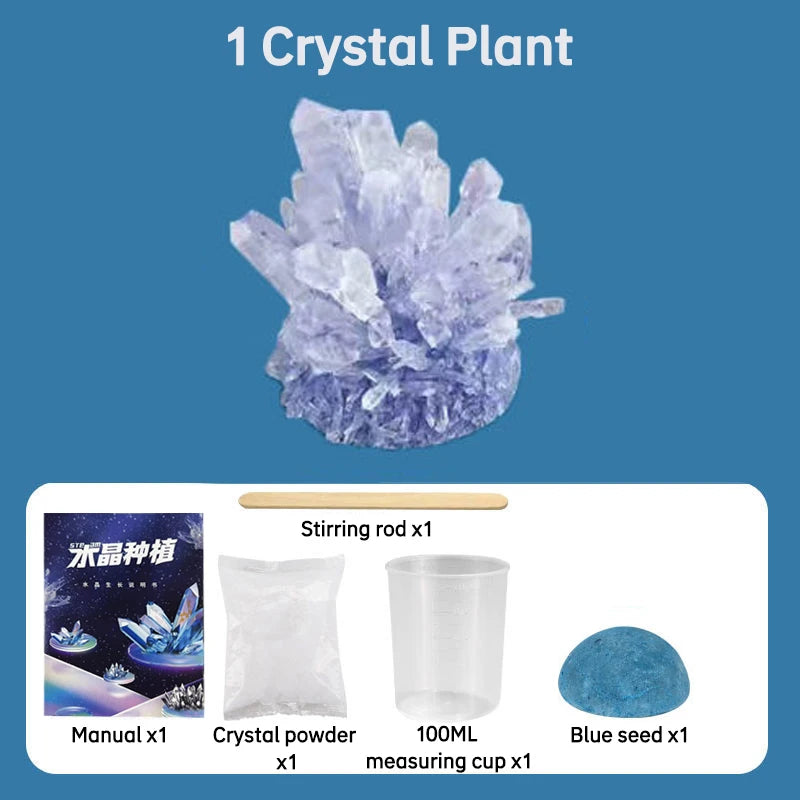 Magic Crystal Growing Kit Crystal Scientific Experiment Puzzle Educational Stress Relief Toy for Kids