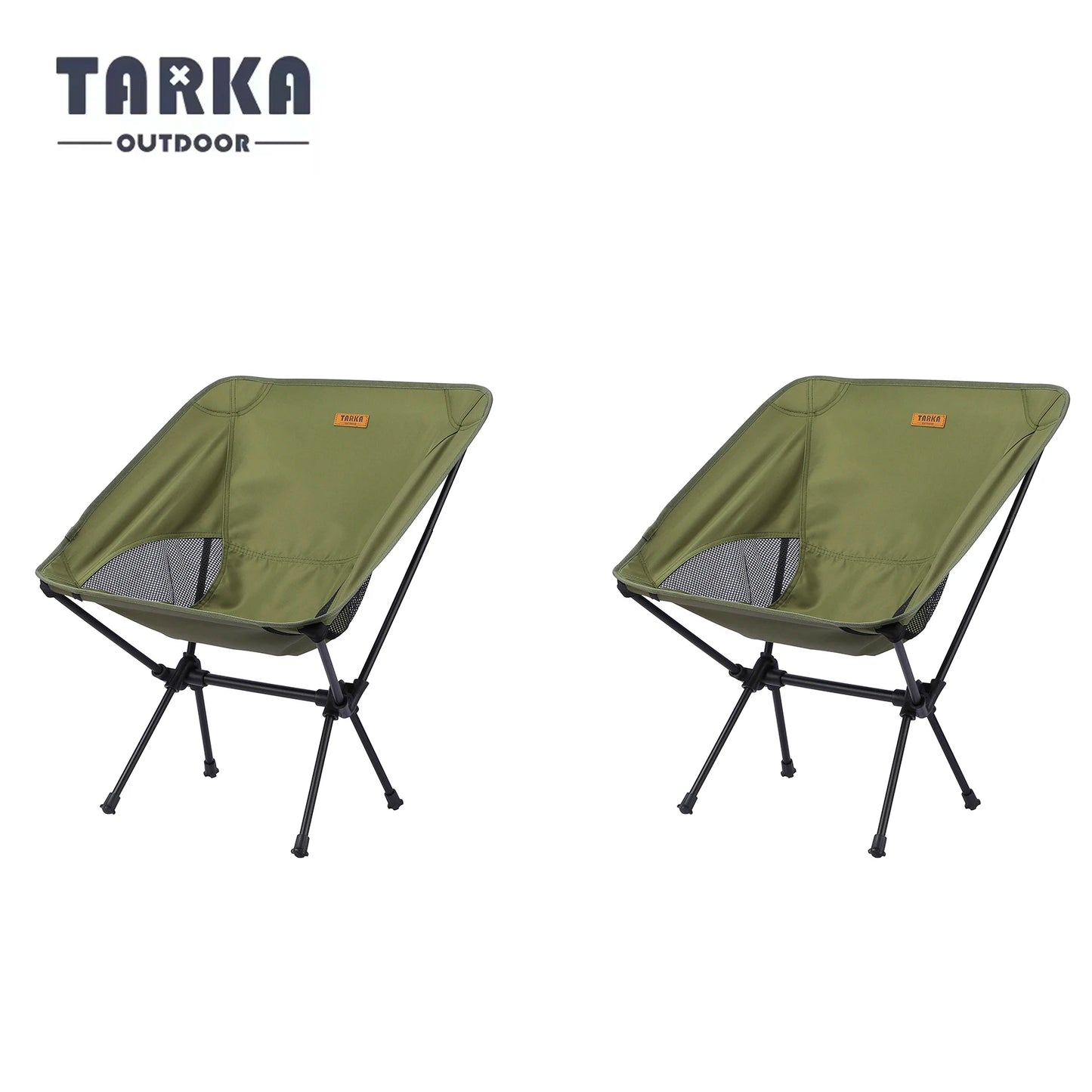 TARKA 2pcs Foldable Camping Chairs Lightweight Folding Chair Toursit Backpacking Travel Fishing Chairs Garden Balcony Chairs