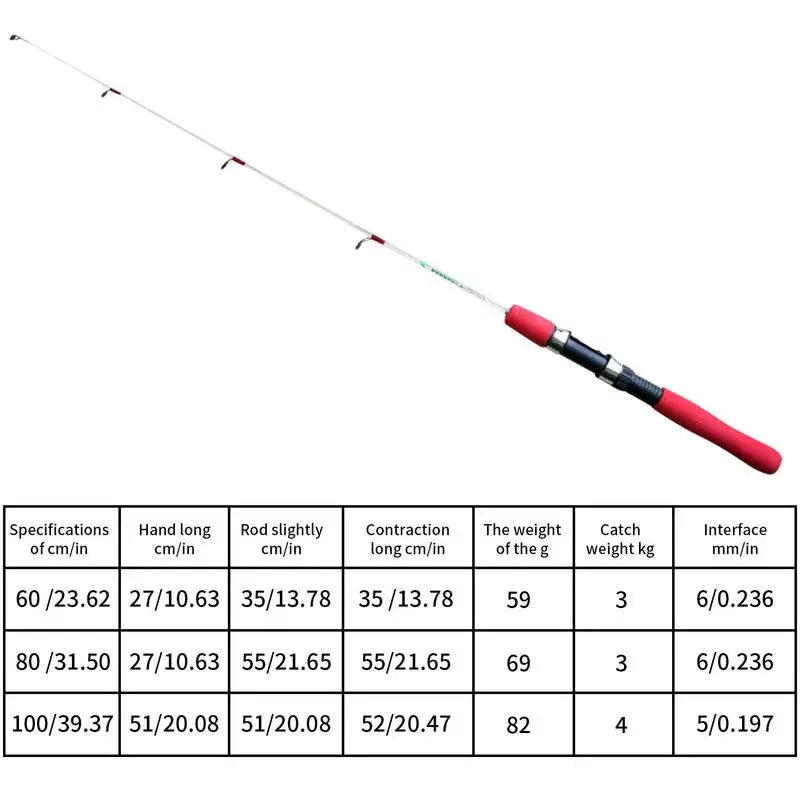 Ultralight Fishing Rod Small Fishing Rods For Adults Well High-quality Ice Fishing Pole With EVA Handle For Saltwater Freshwater