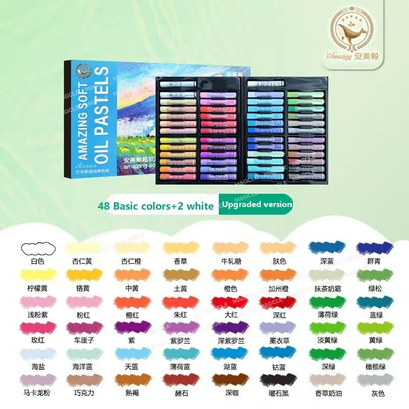 Super Soft Oil Pastels,12/24/36/48 Multi Colors Crayons Painting Stick Graffiti,Drawing,DIY Art Supplies For Student Kid Artists