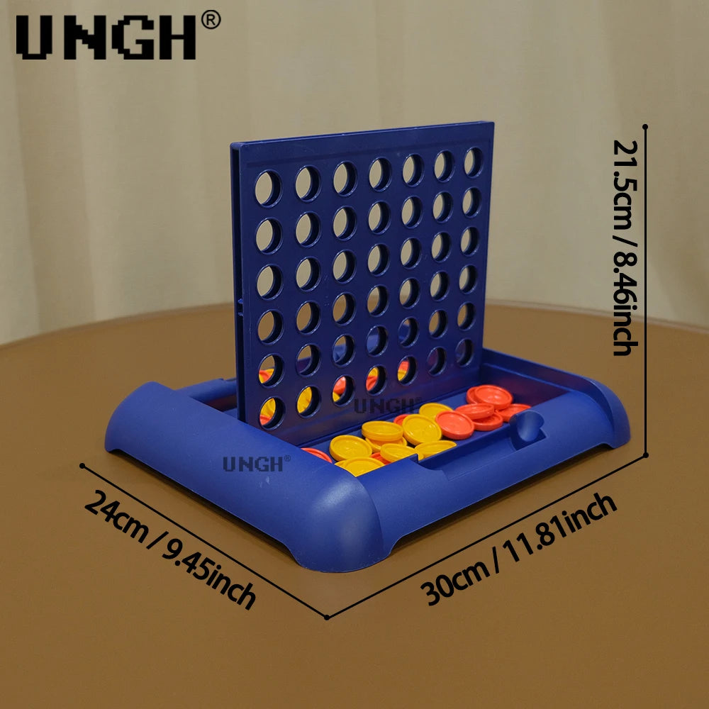 UNGH Foldable Connect 4 in A Line Board Game Classic Party Bingo Chess Family Game Toy Educational Toy for Kids Children