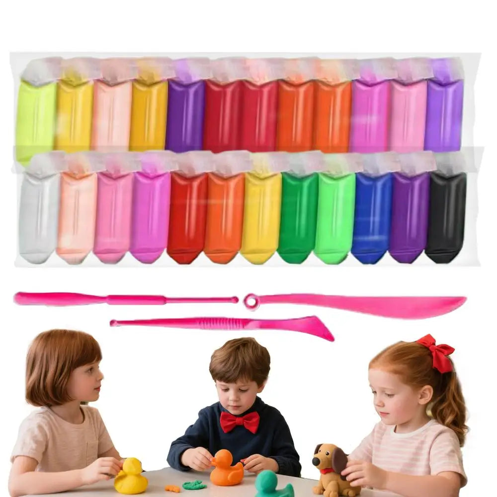 Modeling Clay Kit Multi-colors Air Dry Clay Kit For Kid Non-stick Playdough Colorful Handmade Toys Craft Activities For Home