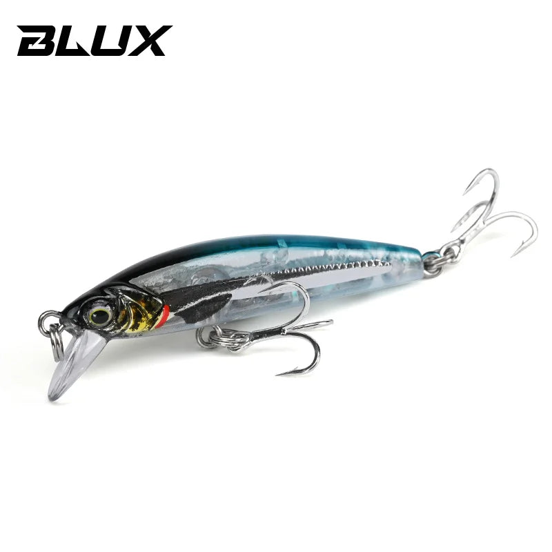 BLUX Gravity Minnow 50mm Long Cast Heavy Shrink Fishing Lure 4.3g Wobbler for Freshwater Saltwater Bass Pike Hard Plastic Bait