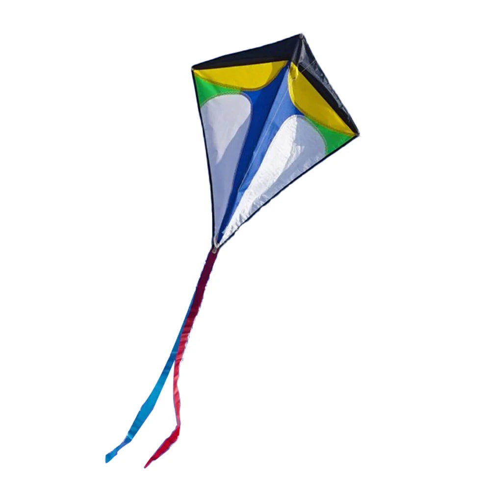 Single Line Kite with Long Tail Diamond Shaped Kite Easy To Fly Primary Stunt Kite Enhance Coordination for Boys Girls