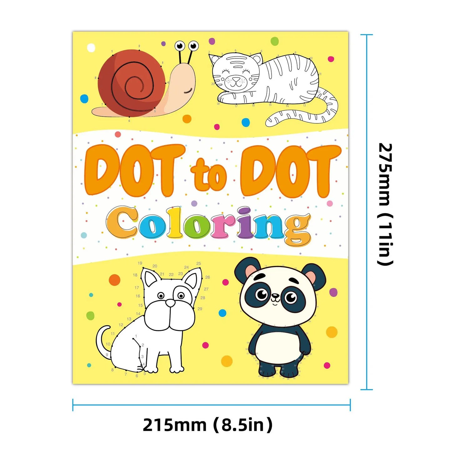 Children's Connect the Dots Animals Coloring Book: Fun Learning Activity for Early Education with Drawing & Coloring Pages