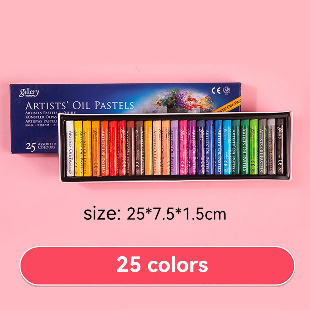 Artist Oil Pastel Set 12/25/50 Professional Painting Drawing Graffiti Art Crayons Washable for Students Round Non Toxic Sticks