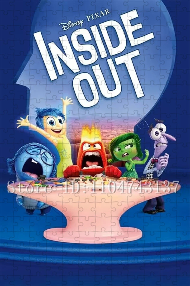 Disney Inside Out Jigsaw Puzzles 108/300/500/1000 Pieces Cartoon Movies Puzzles Parent-Child Interactive Game Toys