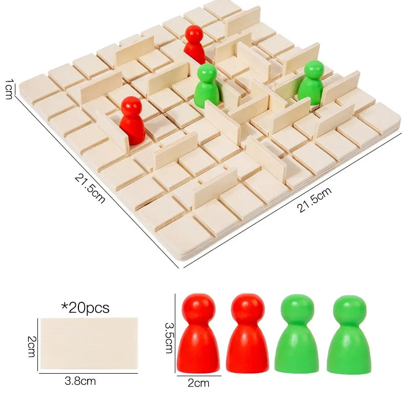 Wooden Step By Step Board Game Family Strategy Game