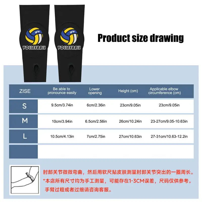 2Pcs Volleyball Armband Wrist Support Breathable Volleyball Passing Hitting Forearm Sleeves Arm Sleeves With Protection Pad