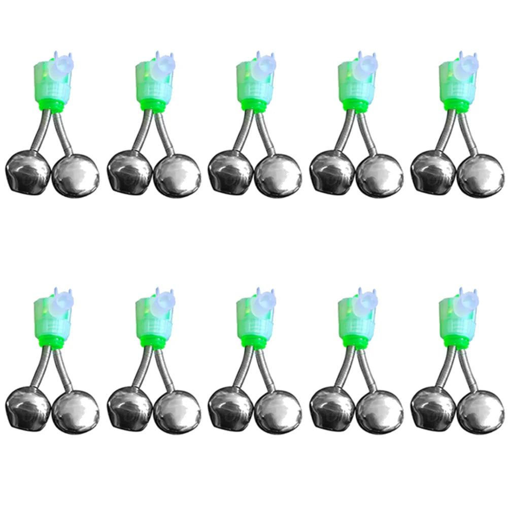 20-1PCS Fish Bite Alarm Twin Spiral Bells Fishing Indicator Bait Alarm Outdoor Night Fishing Alarm Bell Fishing Equipment