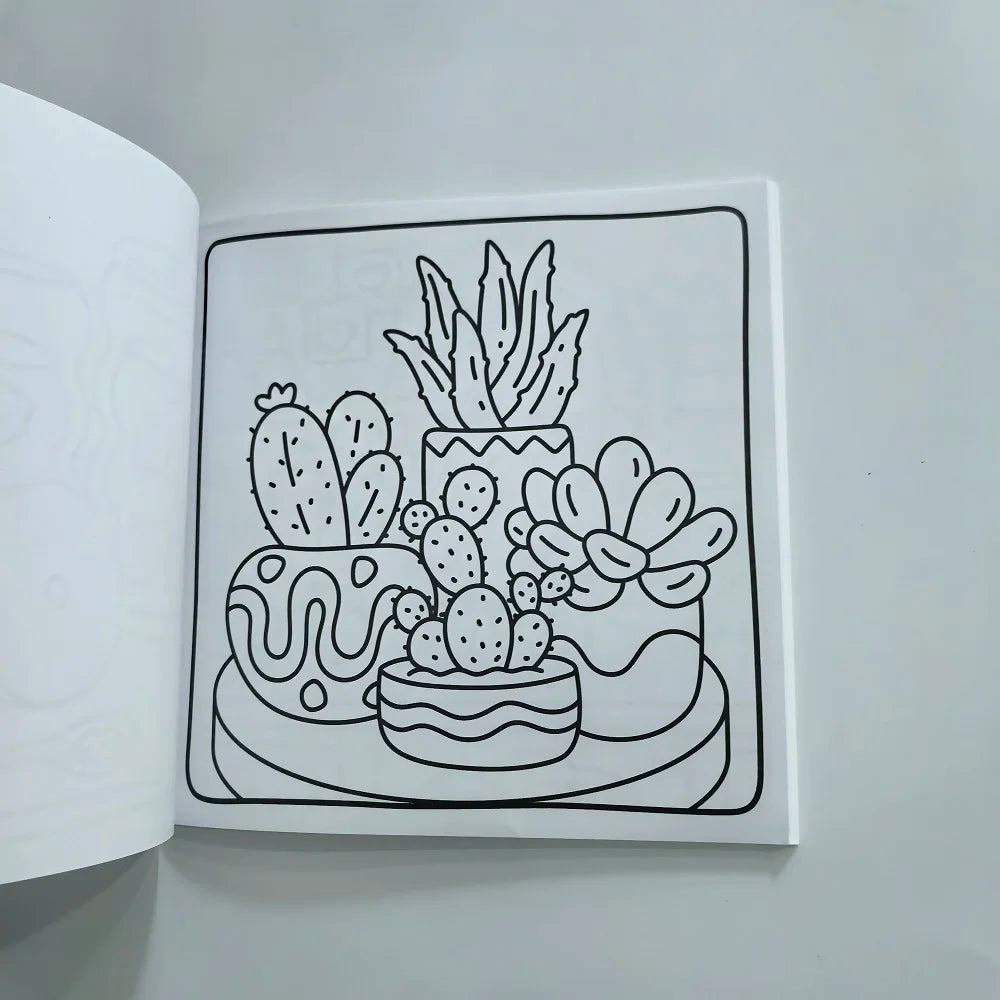 Cozy Girl Homebody Cute Coloring Book for Stress Relief Art Drawing Book Perfect Gift for Party and Birthday