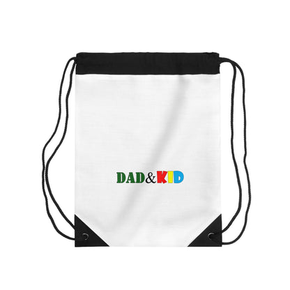 Dad & Kid Colorful Logo Drawstring Bag — Father & Child Matching Gift