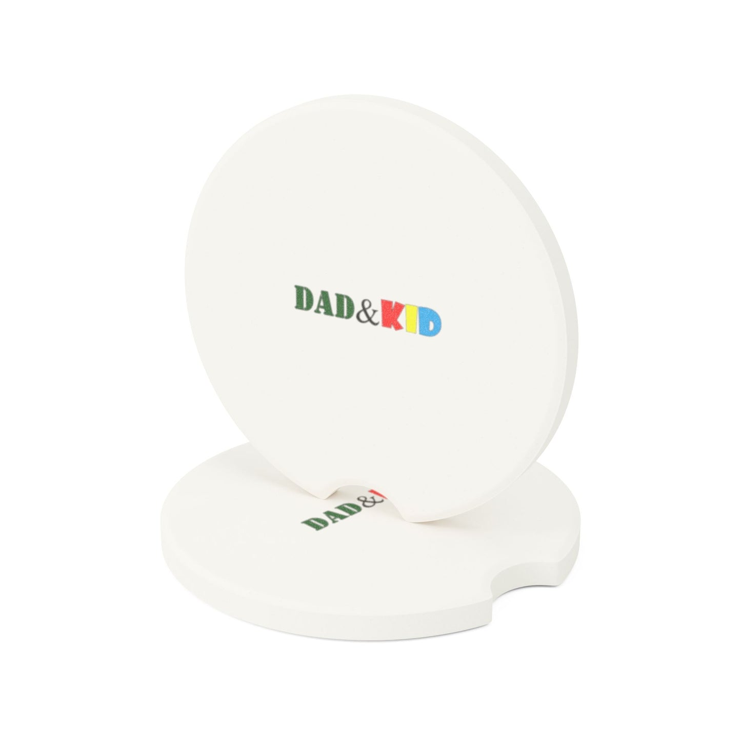 Soapstone Car Coaster — DAD & KID Color Block Design