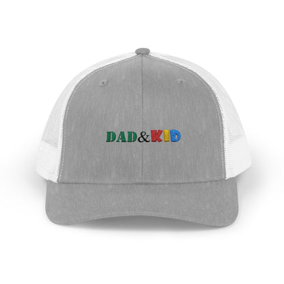 Dad & Kid Trucker Hat — Matching Father-Child Embroidered Snapback