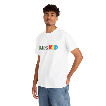 DAD&KID Matching Tee, Unisex Heavy Cotton Tee for Family Bonding