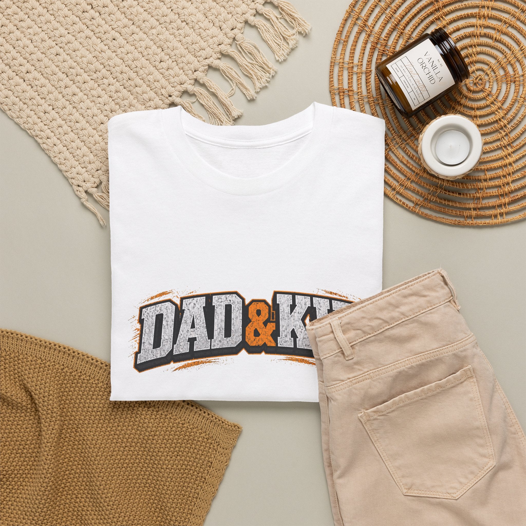 Dad & Kid Vintage Sports Tee — Father-Child Matching Shirt