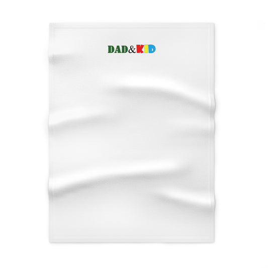 Dad & Kid Fleece Baby Blanket — Soft Personalized Baby Shower Gift