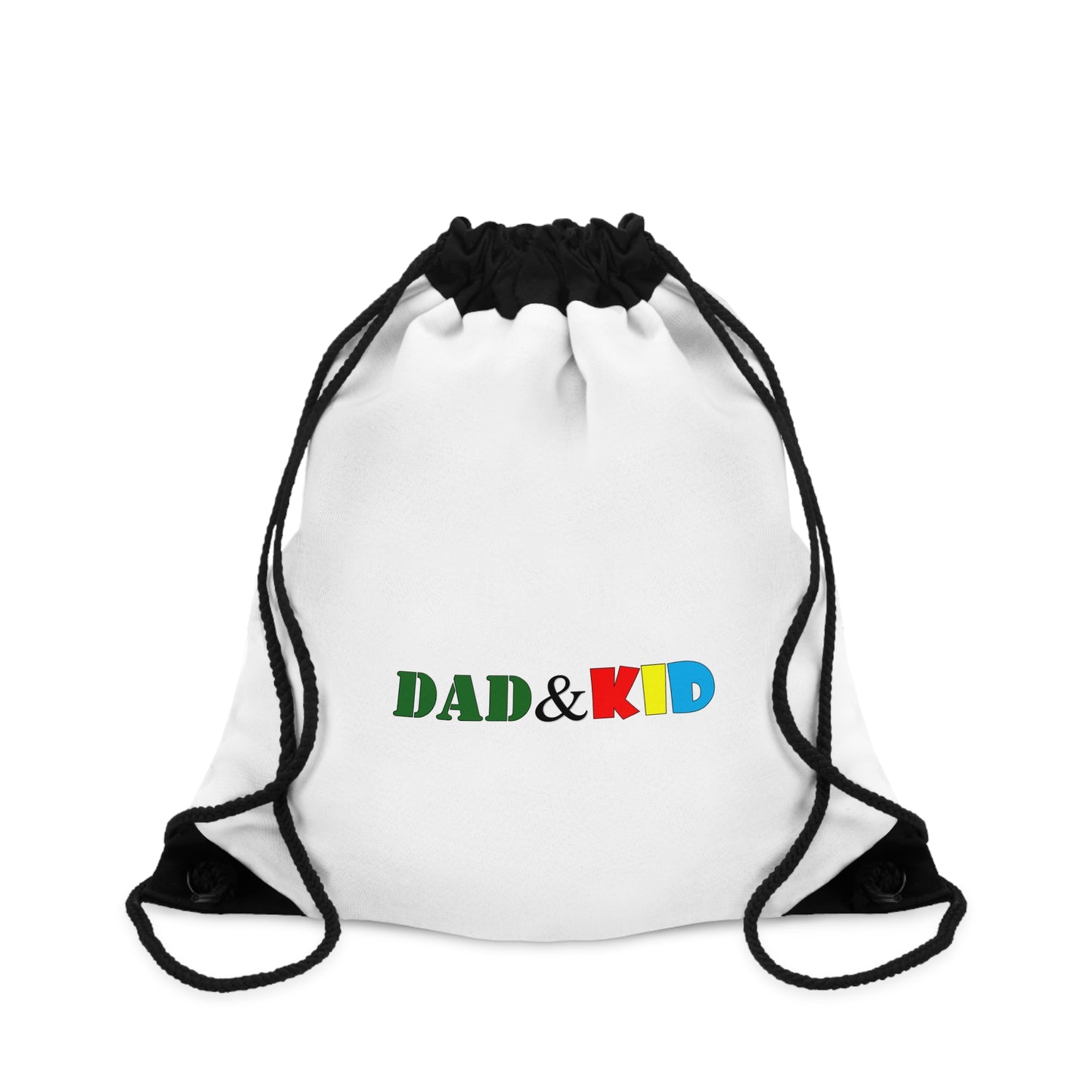 Dad & Kid Colorful Logo Drawstring Bag — Father & Child Matching Gift