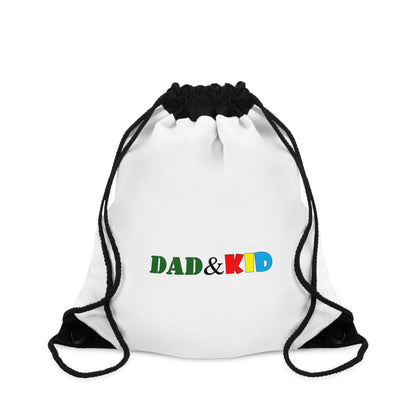 Dad & Kid Colorful Logo Drawstring Bag — Father & Child Matching Gift