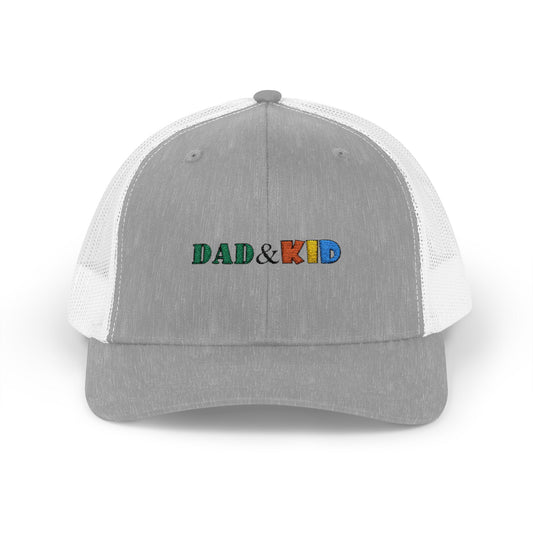 Dad & Kid Trucker Hat — Matching Father-Child Embroidered Snapback