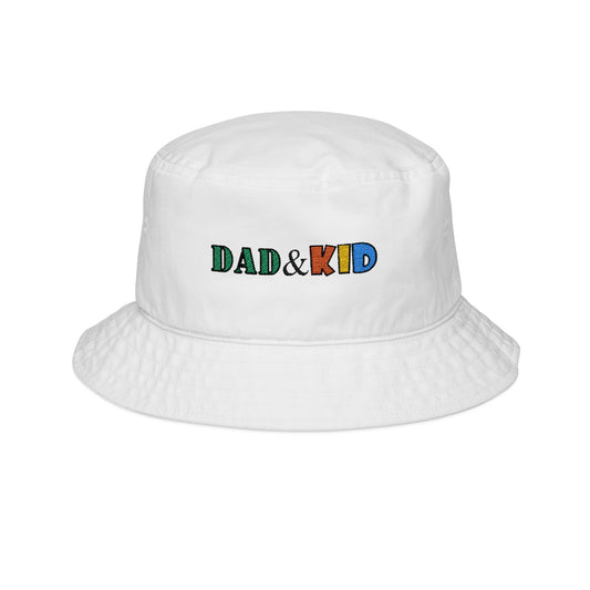 Embroidered Dad & Kid Bucket Hat, Summer Family Hat
