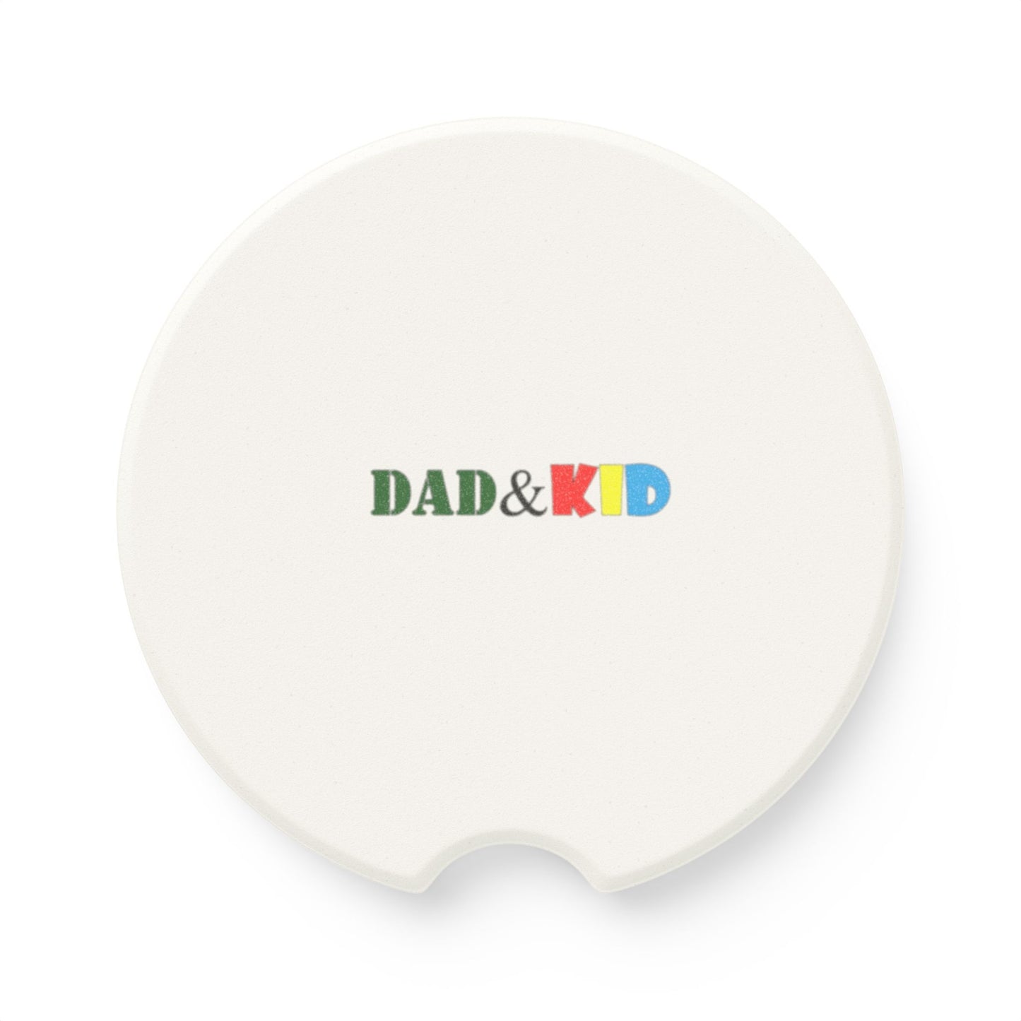 Soapstone Car Coaster — DAD & KID Color Block Design
