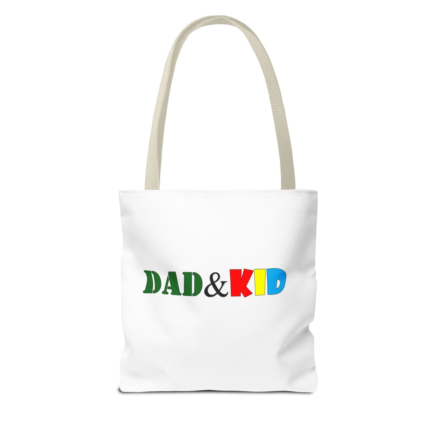Dad & Kid Colorblock Tote Bag — Father‑Child Gift Tote for Everyday Use