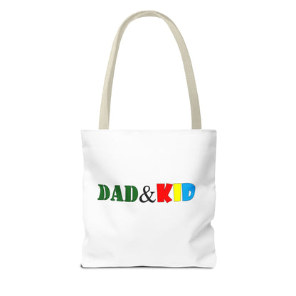 Dad & Kid Colorblock Tote Bag — Father‑Child Gift Tote for Everyday Use