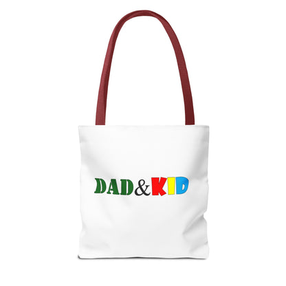 Dad & Kid Colorblock Tote Bag — Father‑Child Gift Tote for Everyday Use