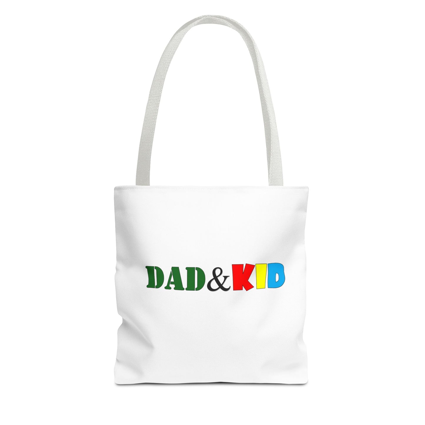 Dad & Kid Colorblock Tote Bag — Father‑Child Gift Tote for Everyday Use