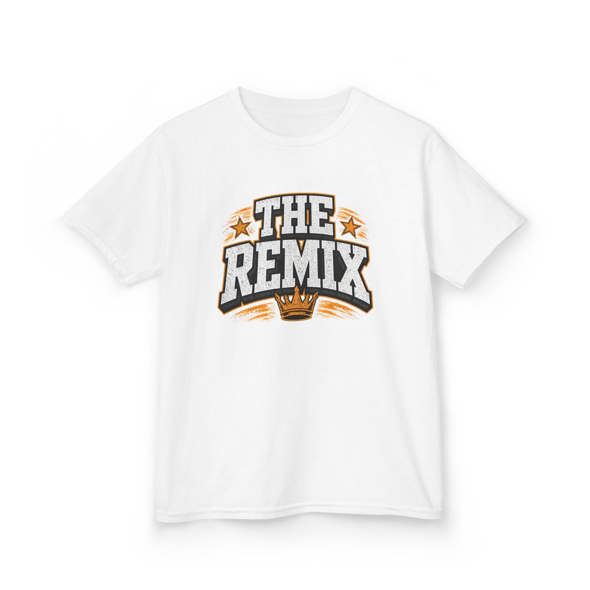 Youth Tee — The Remix Graphic Shirt with Crown & Stars