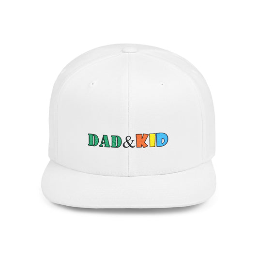 Dad & Kid Snapback Hat — Matching Father‑Child Flat Bill Cap