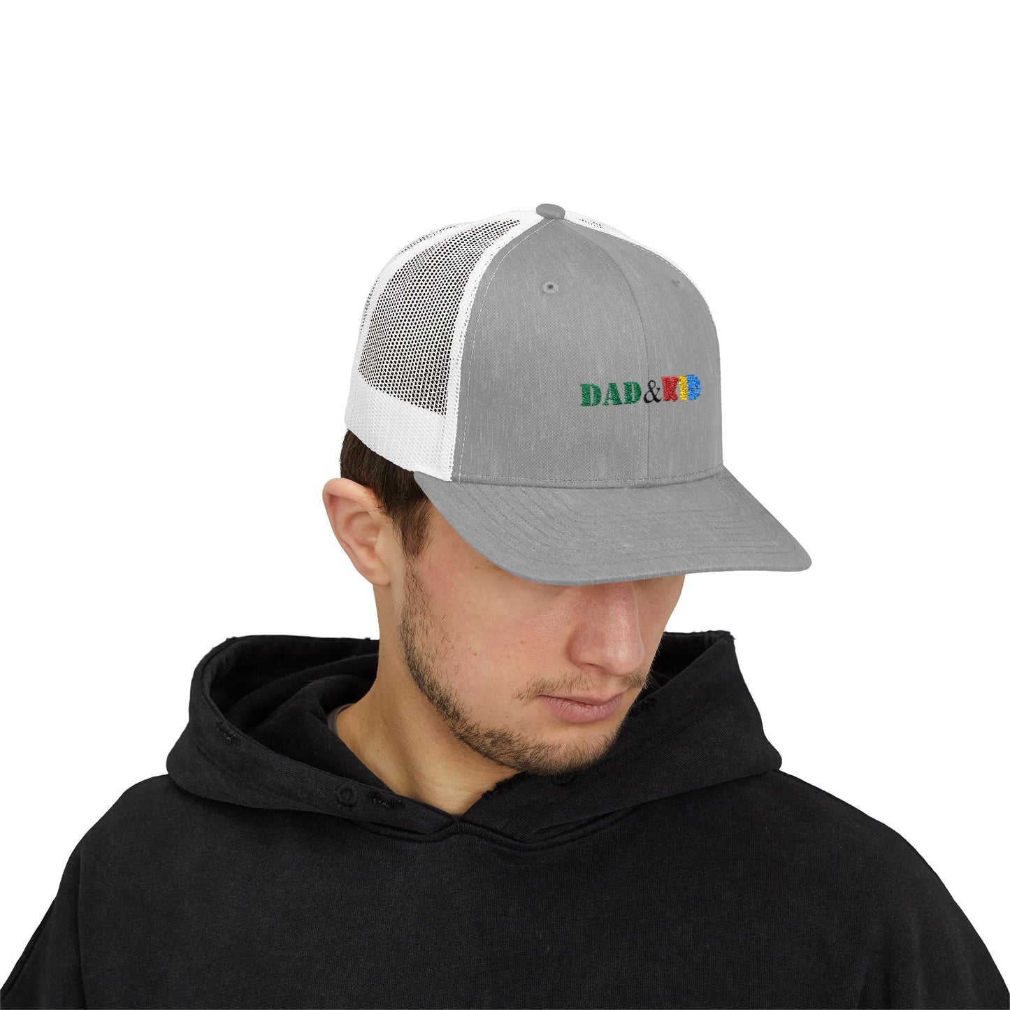 Dad & Kid Trucker Hat — Matching Father-Child Embroidered Snapback