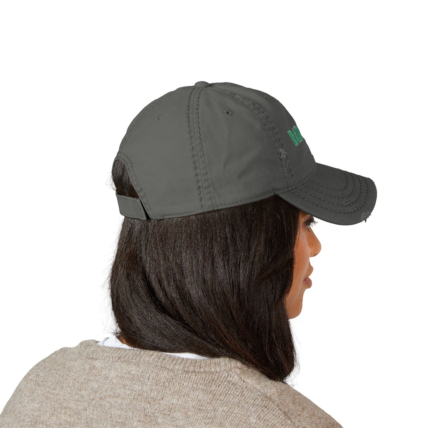 Dad & Kid Embroidered Distressed Dad Hat — Matching Family Baseball Cap