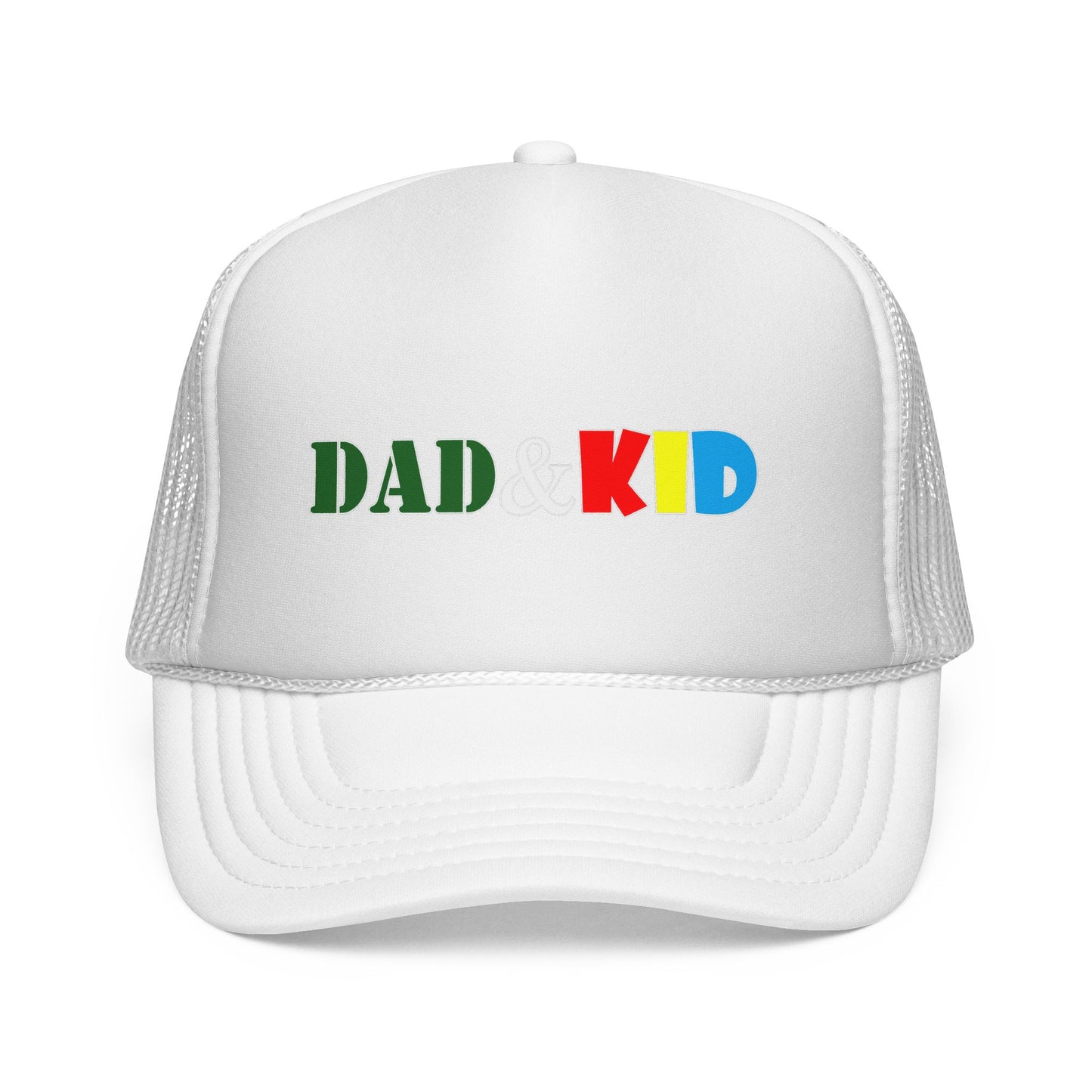 Dad & Kid Trucker Hat — Colorful Father-Child Matching Cap for Family Outings