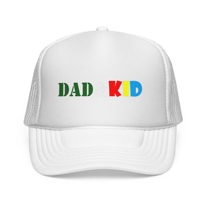 Dad & Kid Trucker Hat — Colorful Father-Child Matching Cap for Family Outings