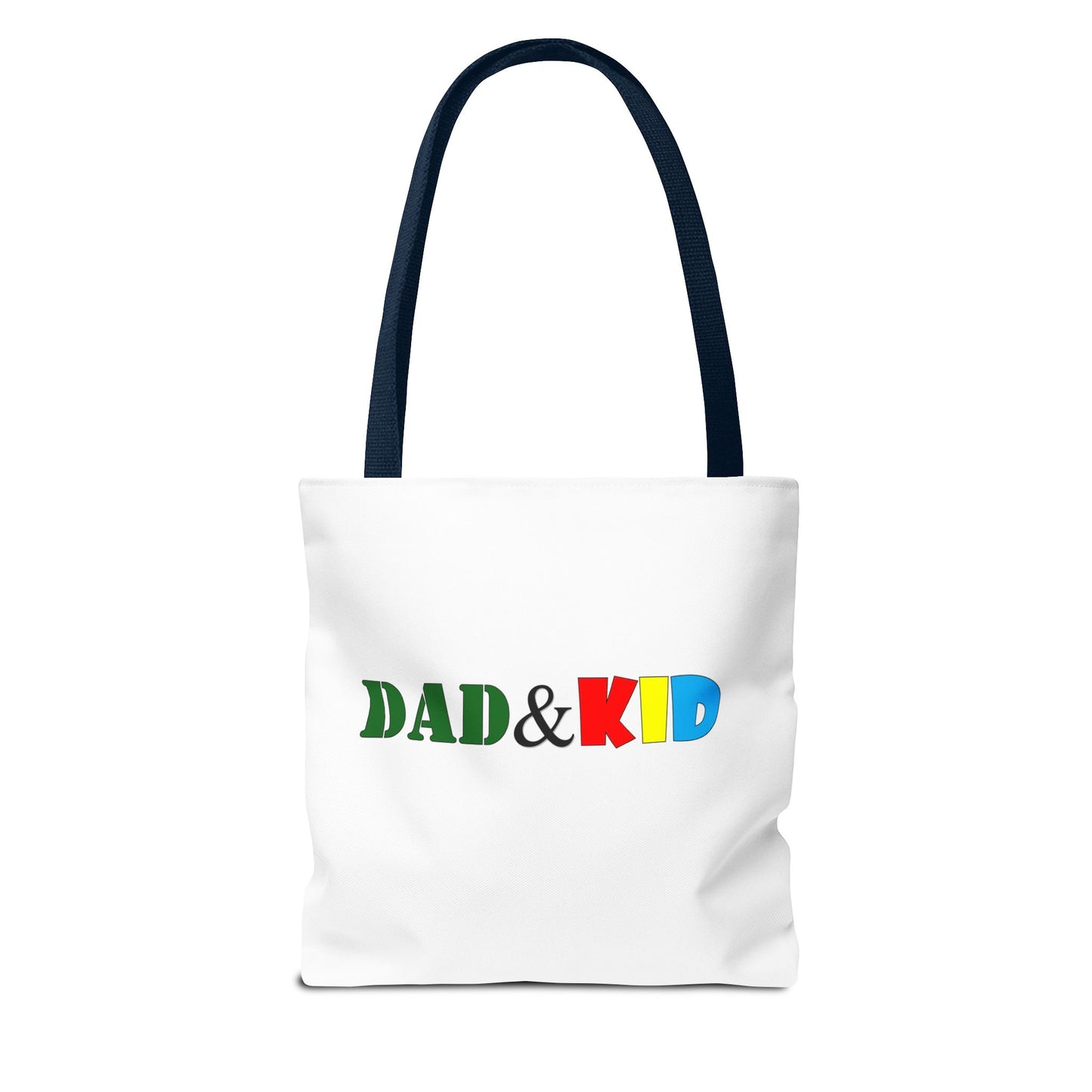 Dad & Kid Colorblock Tote Bag — Father‑Child Gift Tote for Everyday Use