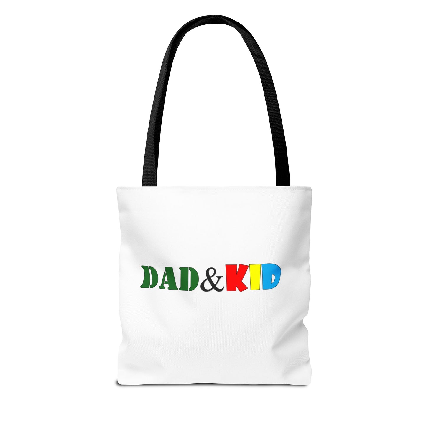 Dad & Kid Colorblock Tote Bag — Father‑Child Gift Tote for Everyday Use