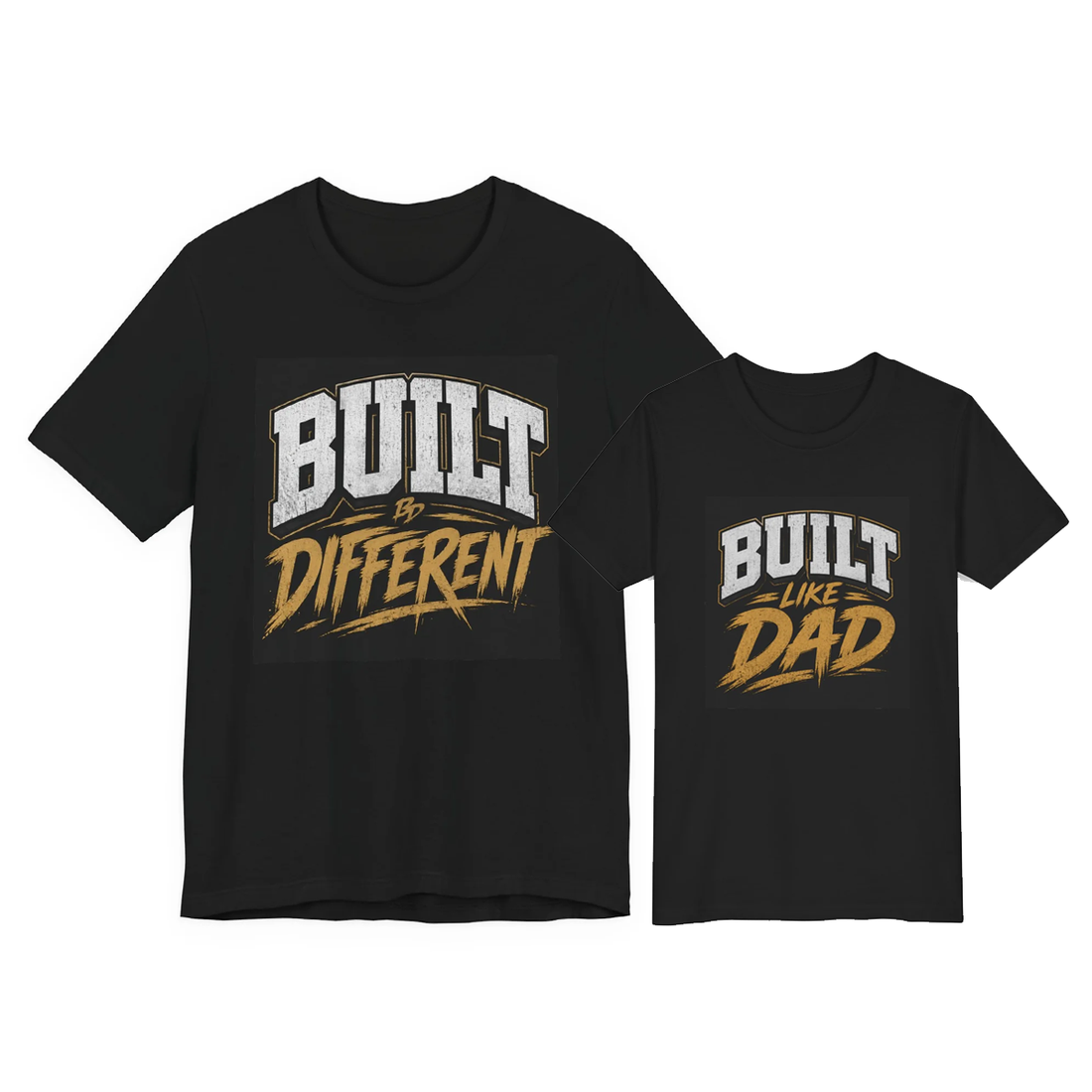Built Different – Built Like Dad Matching Father-Child T-Shirt