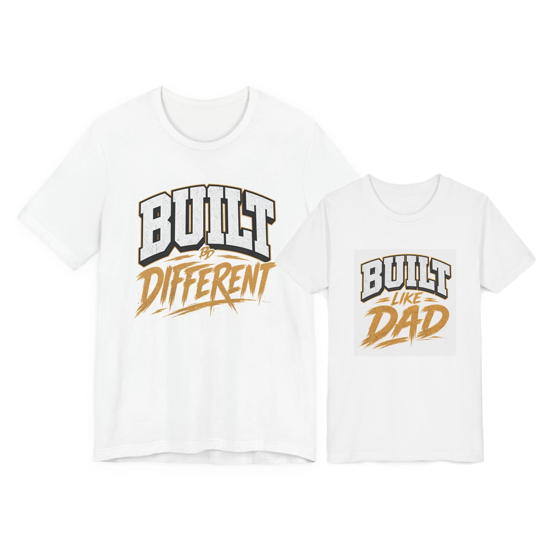 Built Different – Built Like Dad Matching Father-Child T-Shirt